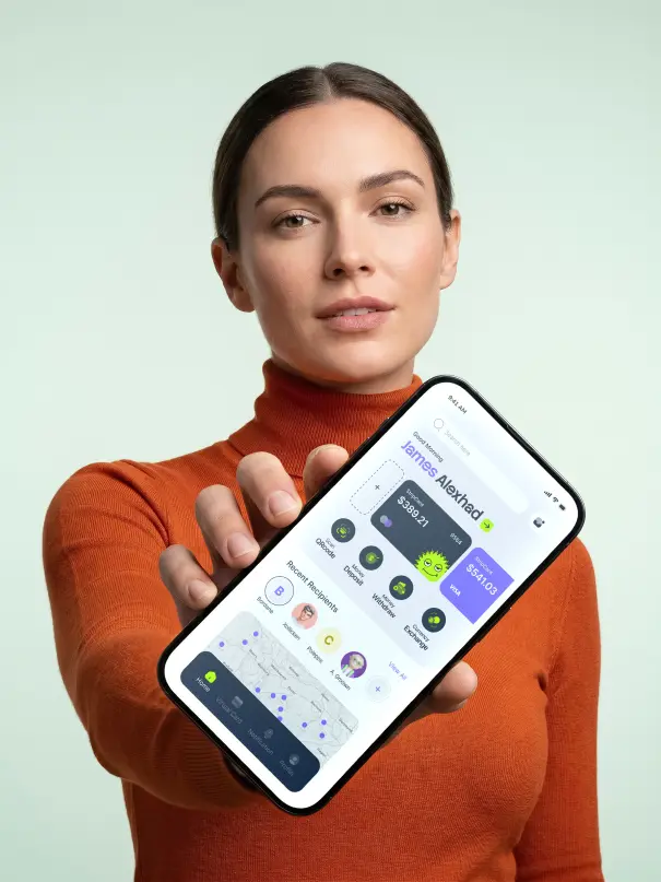 Wallet app screens