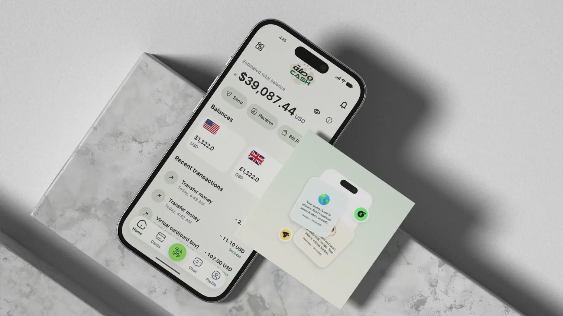 Wasla Cash product visuals